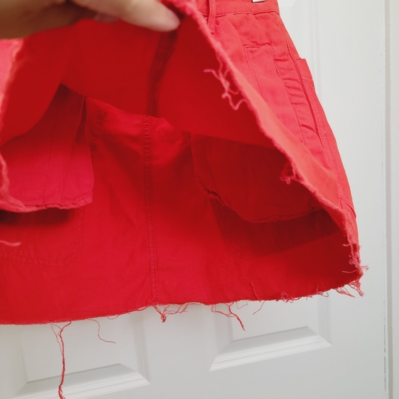 BDG Urban Outfitters soft denim mini raw hem skirt button fly - Picture 7 of 11